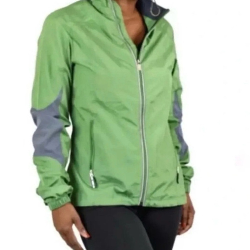 ALO Yoga Green Utility Jacket with Gray Accents